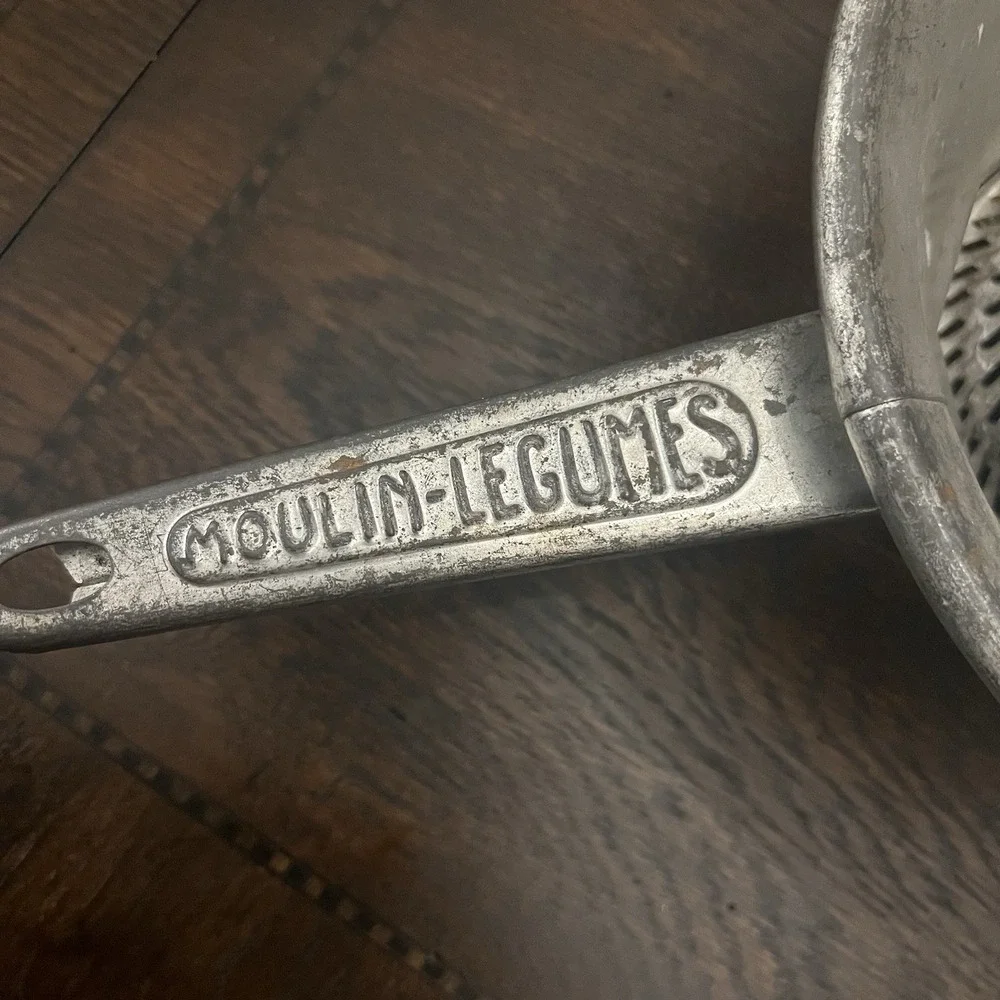 Vintage French Moulin Legumes Food Mill Hand Crank Vegetable Strainer France